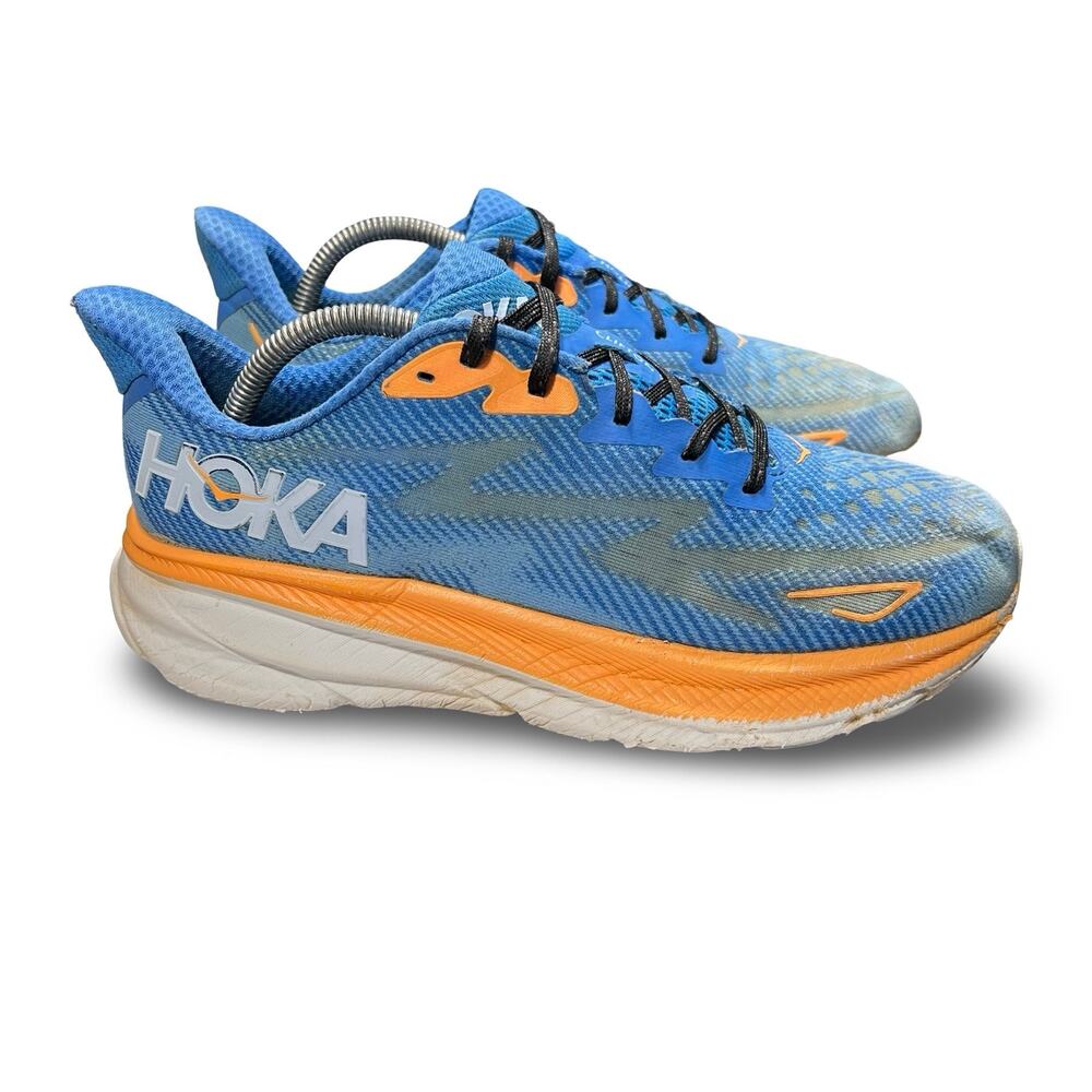 Hoka One One Clifton 9 Mens Running Shoes Size 9 Coastal Sky Jogging Comfort